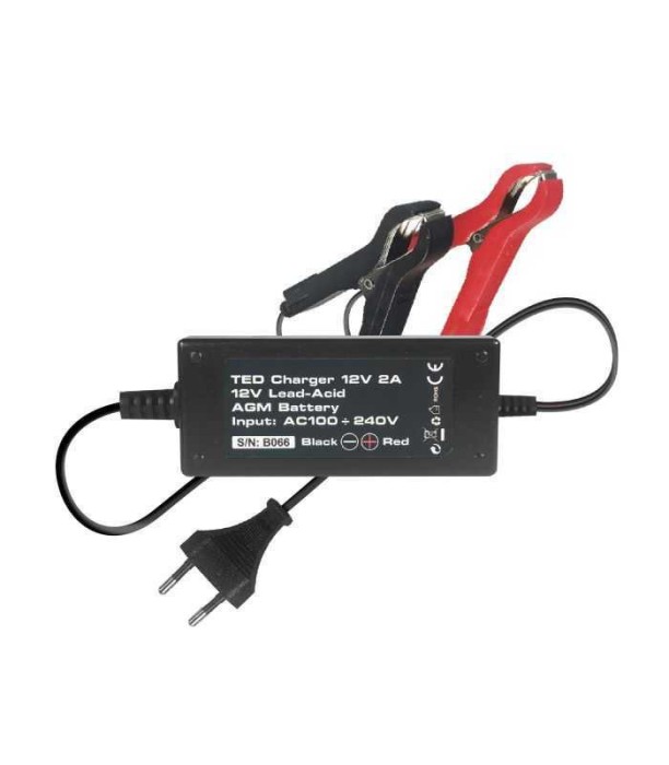 Incarcator cu debransare acumulatori plumb VRLA AGM 12V 2A TED