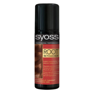 Spray SYOSS Vopsirea Temporara a Radacinilor, Rosu Casmir, 120 ml, Syoss Root Retoucher Cashmere Red, Spray Colorant pentru Radacinile Parului, Vopsea foto