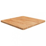 VidaXL Blat masă pătrat maro deschis 60x60x2,5 cm lemn stejar tratat