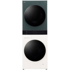 Masina de spalat rufe cu uscator LG WT1210EGF, Spalare 12 kg, Uscare 10 kg, 1400 RPM, Steam, TurboWash 360, Clasa A/A+++, Verde/Bej