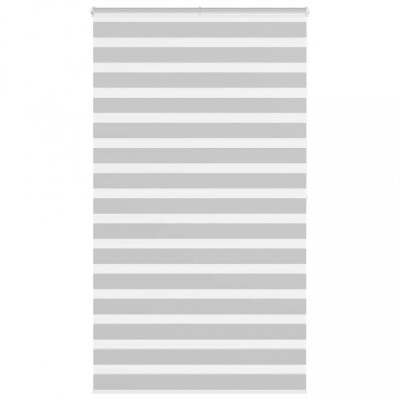 Jaluzea tip zebra gri deschis lățime țesătură 115,9cm poliester foto