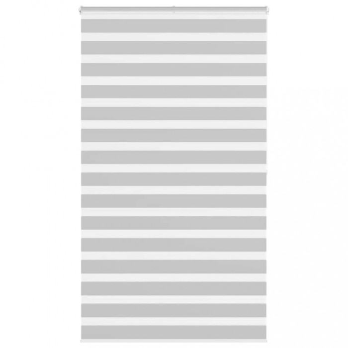 Jaluzea tip zebra gri deschis lățime țesătură 115,9cm poliester