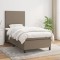 vidaXL Pat box spring cu saltea, gri taupe, 80x200 cm, textil 3141573