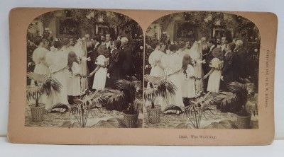 OFICIEREA UNEI NUNTI , FOTOGRAFIE STEREOSCOPICA , INCEPUTUL SECOLULUI XIX foto