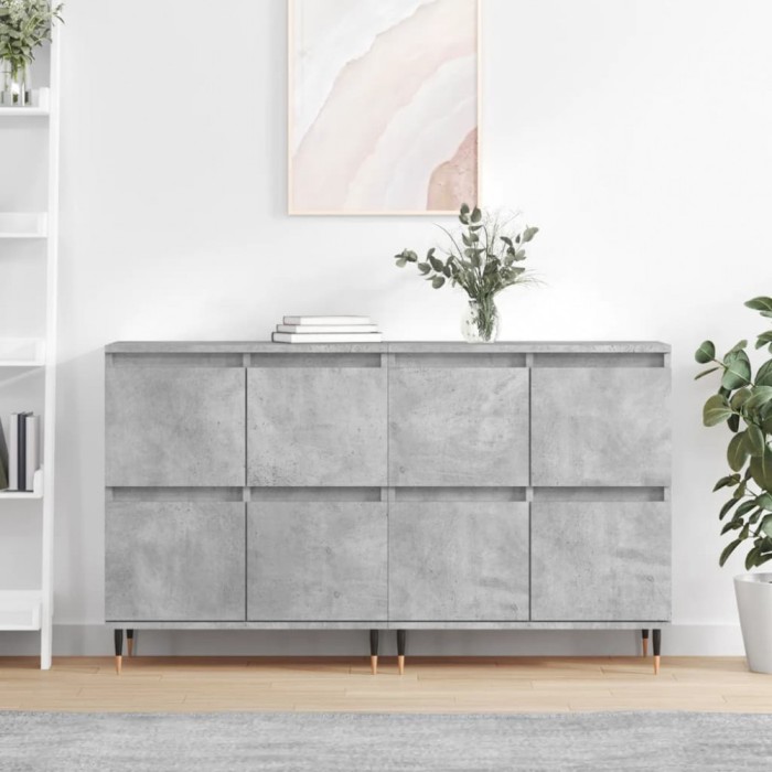 vidaXL Servante, 2 piese, gri beton, lemn prelucrat 3190169