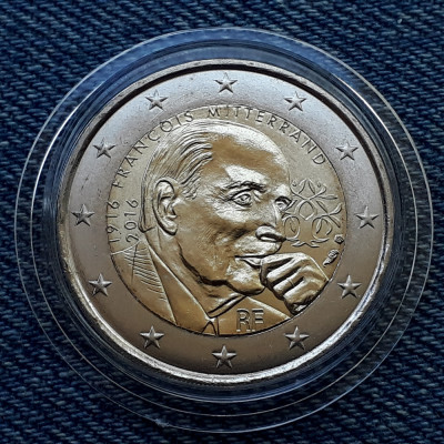 #131 - 2 Euro 2016 Franta / Moneda comemorativa Francois Mitterrand / capsula foto