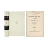 Th. D. Speranția, Literatura populară, 1904, prima ediție, cu dedicație pentru Ion Bianu