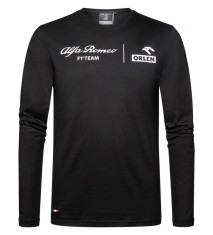 Alfa Romeo Racing tricou de bărbați cu m&acirc;necă lungă Fanwear black F1 team 2023 - M
