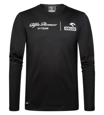 Alfa Romeo Racing tricou de bărbați cu m&amp;acirc;necă lungă Fanwear black F1 team 2023 - M foto