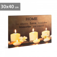 FAMILY POUND - Tablou de Craciun, cu LED - cu agatatoare de perete, 2 x AA, 30 x 40 cm foto