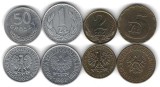 POLONIA LOT / SET - Nr 2 : 4 buc , 50 Groszy + 1 + 2 + 5 ZLOTI 1982