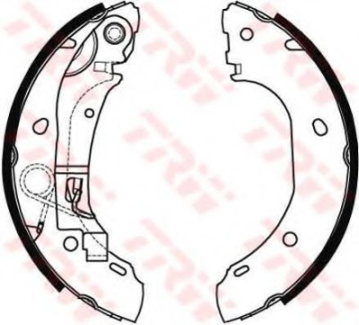 Set saboti frana PEUGEOT BOXER caroserie (244) (2001 - 2016) TRW GS8472 foto