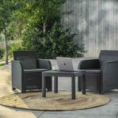 Set mobilier balcon graphite Keter Rosalie