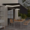 VidaXL Copertină automată cu stor&amp;LED&amp;senzor de v&acirc;nt antracit 5x3 m 3069474