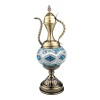 Veioza Orientala Vintage cu Mozaic Albastru, 37 cm, Metal, E14, Stil Modern, Decorativa