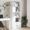 Gossi biblioteca, alb, 70x36x189 cm, lemn prelucrat
