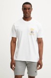 Rip Curl tricou SHAPER ADDRESS bărbați, culoarea alb, cu imprimeu, 0Q7MTE