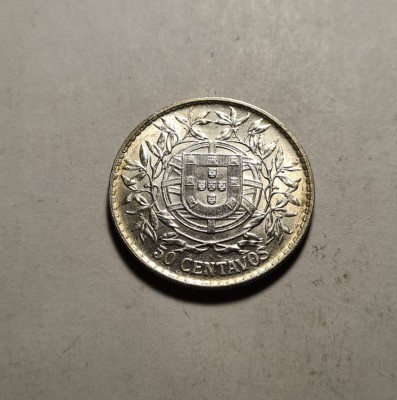 Portugalia 50 Centavos 1914 UNC foto