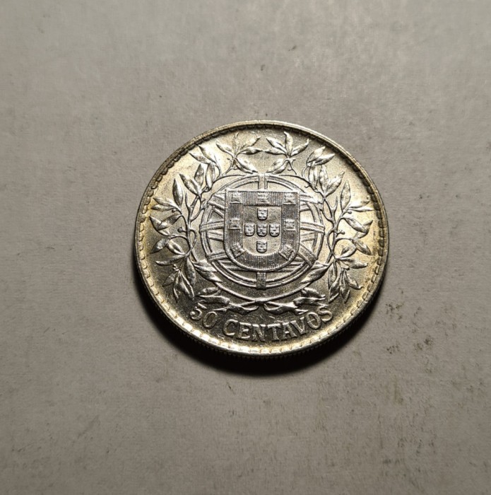 Portugalia 50 Centavos 1914 UNC