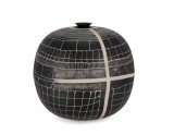 Cumpara ieftin Vaza flori sticla neagra metal bej Siva &Oslash;39x36h