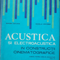 ACUSTICA SI ELECTROACUSTICA IN CONSTRUCTII CINEMATOGRAFICE - SIMION ZAHARIA