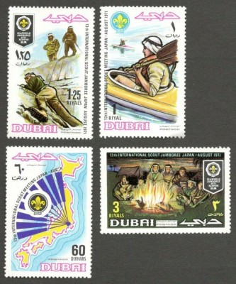DUBAI, SCUTISM - SERIE COMPLETĂ MNH foto