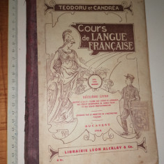 CARTE VECHE COURSE DE LANGUE FRANCAISE TEODORIU ET CANDREA BUCAREST 1914