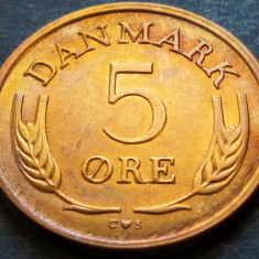 Moneda 5 ORE - DANEMARCA, anul 1971 *cod 3995 UNC - GRADABILĂ - luciu batere