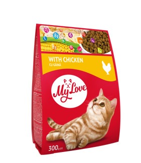 My love Hrana uscata pisici adulte cu pui 0,3 kg
