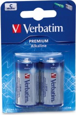 BATERIE VERBATIM C (R14), 1.5V alcalina, 2 buc., &amp;quot;49922&amp;quot; (timbru verde 0.16 lei) foto