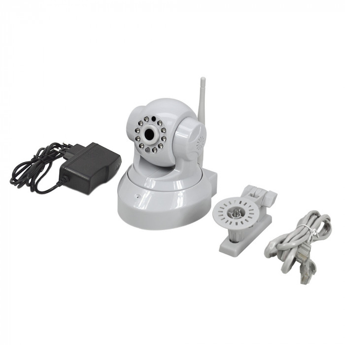 Camera supraveghere PNI SmartHome SM460 pan &amp; tilt 720p controlabila prin internet, inregistreaza foto-video pe telefon