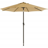 Umbrela de soare pentru terasa, rotunda cu inclinare si manivela, diametru 2.70 m, crem, Oem