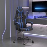 vidaXL Scaun de gaming pivotant, negru și albastru, piele ecologică 349519