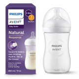 Biberon pentru 3 - 6 luni Natural Response SCY903/01, 260ml, Philips Avent