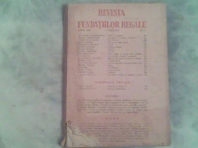 Revista Fundatiilor Regale anul XII-nr.6-Iunie 1945 foto