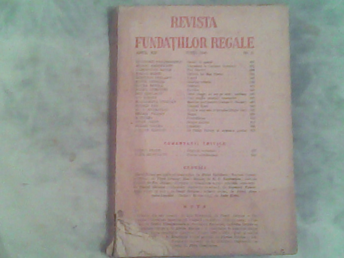 Revista Fundatiilor Regale anul XII-nr.6-Iunie 1945