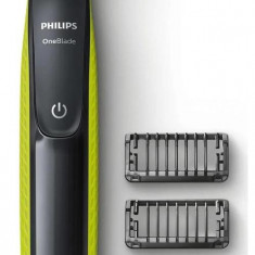 Aparat de ras Philips OneBlade Face QP2724/10, Autonomie 45 minute, Wet & Dry (Negru/Verde)
