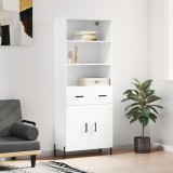 Cumpara ieftin Dulap &icirc;nalt, alb, 69,5x34x180 cm, lemn compozit
