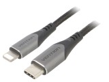 Cablu USB 2.0 Apple Lightning la USB-C 1m Negru 3A