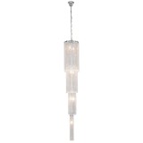 Cumpara ieftin Candelabru metal argintiu sticla transparenta 30x185/245 cm