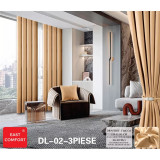 Draperie Din Tricot 150 x 245 Bej-Piersica CADOU Fata De Perna Si Accesoriu Magnetic Draperie- DRS1000