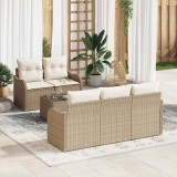 Cumpara ieftin Set de canapele pentru grădină 6 pcs Bej, crem 55 x 55 x 37 cm