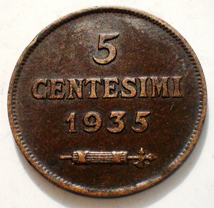 A.016 SAN MARINO 5 CENTESIMI 1935