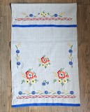 STERGAR VECHI DIN BUMBAC GROS, MODEL CUSUT MANUAL- FLORI DE CAMP