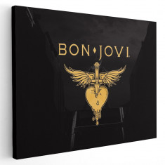 Tablou afis Bon Jovi trupa rock 2320 Tablou canvas pe panza CU RAMA 20x30 cm