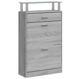 Cumpara ieftin Pantofar, gri sonoma, 63x24x104 cm, lemn prelucrat