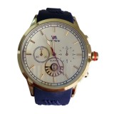 Ceas barbatesc casual, curea din silicon, bleumarin, mecanism quartz, display analog