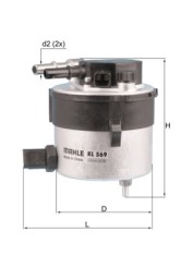 MAHLE KL 569 filtru combustibil