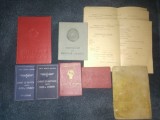 7 CARNETE CARNET DE IDENTITATE CFR 1936 DIPLOMA DE MAISTRU ETC