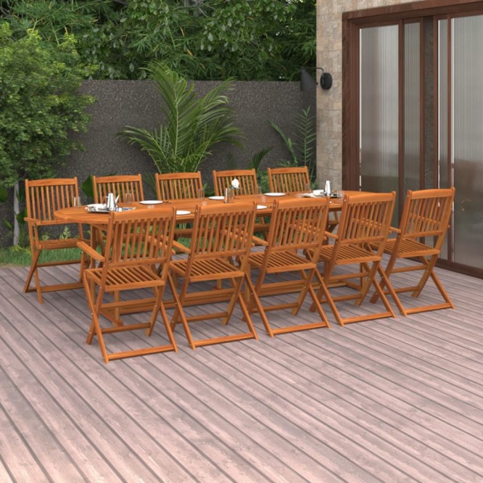 Gossi set mobilier de gradina 11 piese 280x90x75cm, lemn masiv acacia